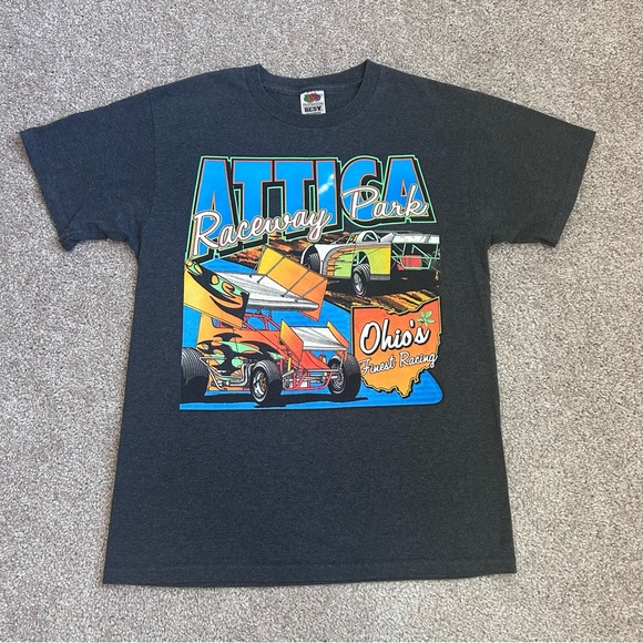 Fruit of the Loom Other - Vintage Attica Raceway Park Ohio Racing Graphic T Shirt Fruit of the Loom M